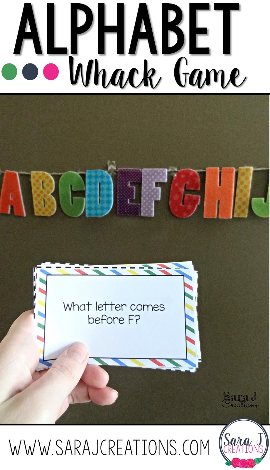 Free alphabet letter practice game with printable question prompts
