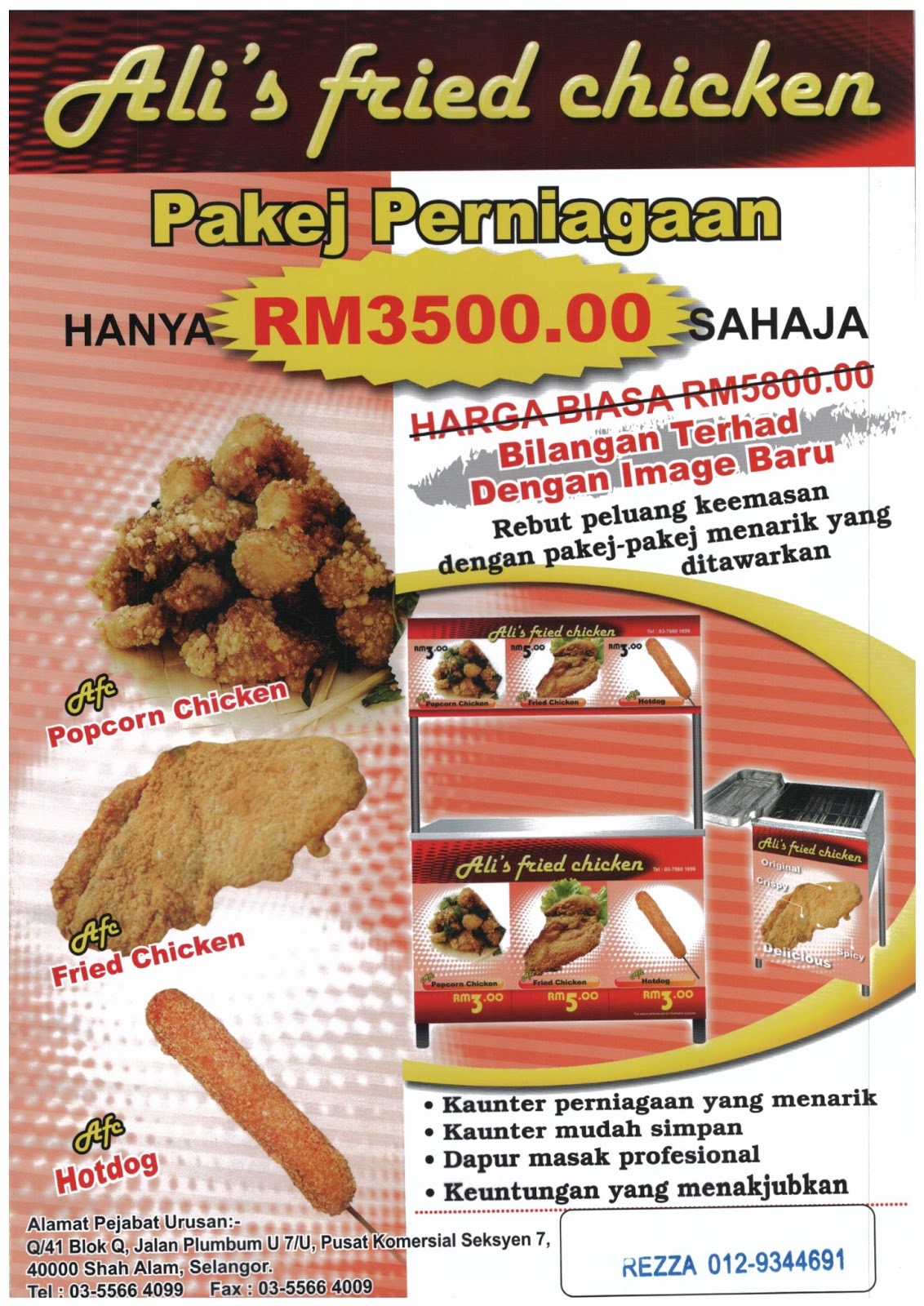 Nick Ariff Bisnes Ayam Gunting Ali S Fried En Pakej Terhad Siapa Cepat Dia Dapat