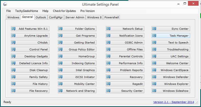 Ultimate Settings Panel version 2.1 Released 2