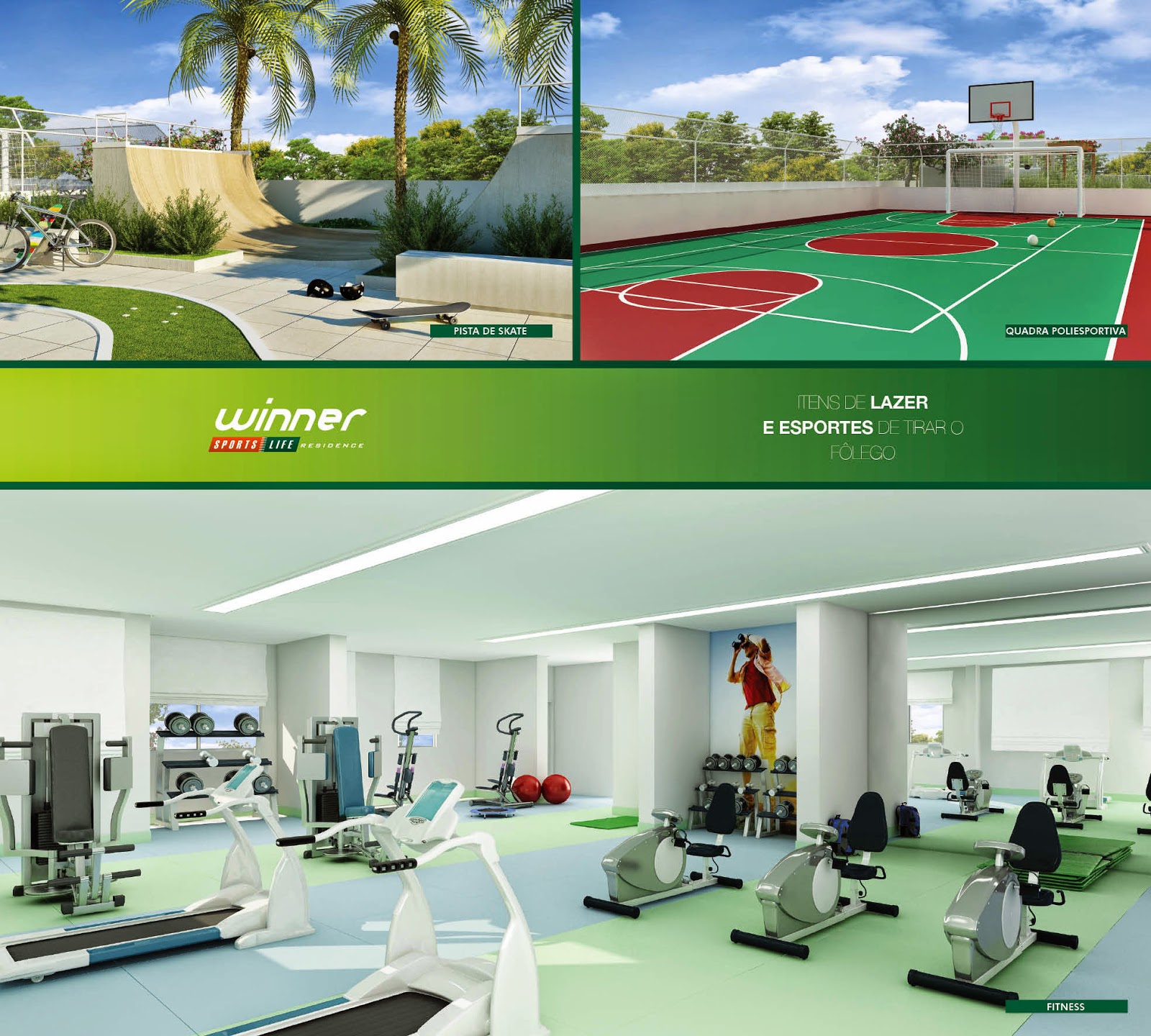 IMOVELAVENDAGOIANIA WINNER SPORTS LIFE RESIDENCE 3Q de 75m² / 2Q de 63m² / 1Q de 43m³