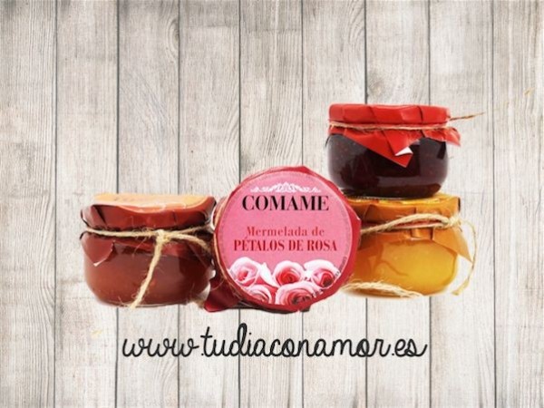 Mermeladas para boda Un detalle gastronómico ideal como detalle para vuestras invitadas. Este recuerdo es perfecto para regalar en vuestra boda si buscáis un detalle como tarros de mermelada