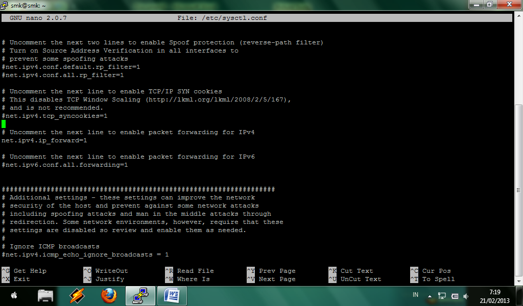 Sysctl net.ipv4.IP_forward. Cat /proc/sys/net/ipv4/IP_forward. Как настроить IP адреса на ВМ Linux Debian.