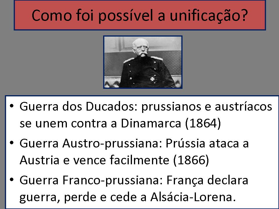 História, Passado e Presente Unificação da Italia e da Alemanha 8º ano