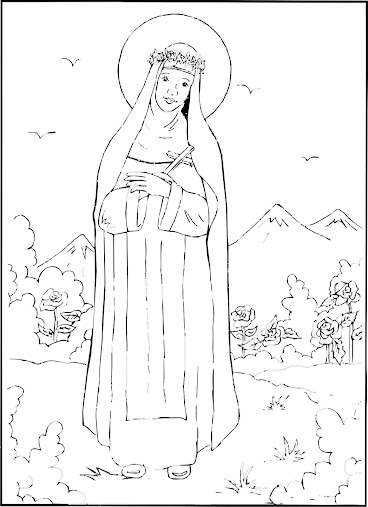 ® Gifs y Fondos Paz enla Tormenta ®: SANTA ROSA DE LIMA PARA COLOREAR