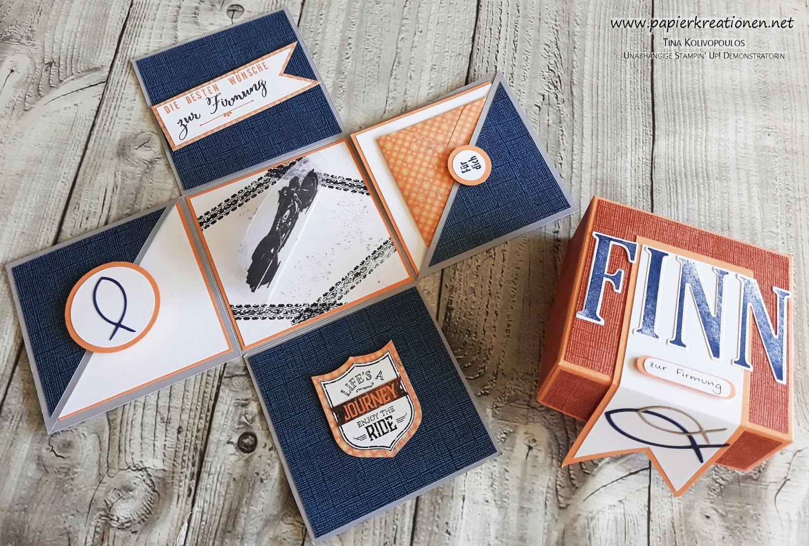 Papierkreationen Net Explosionsbox Zur Firmung