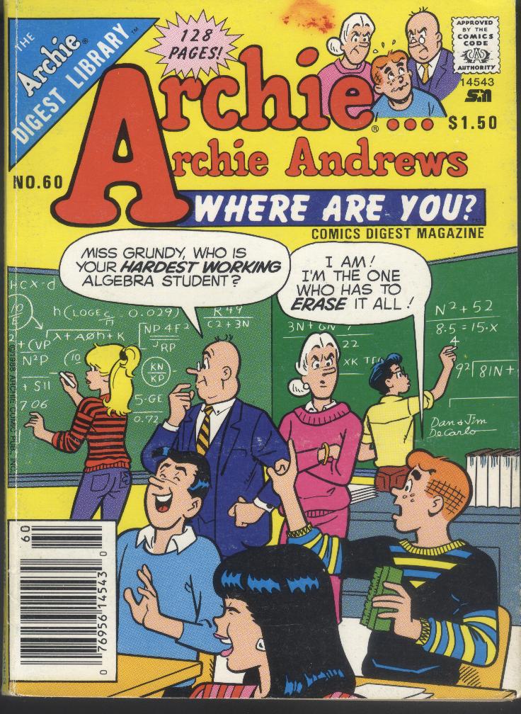 Archie...Archie Andrews, Where Are You? Digest Magazine issue 60 - Page 1