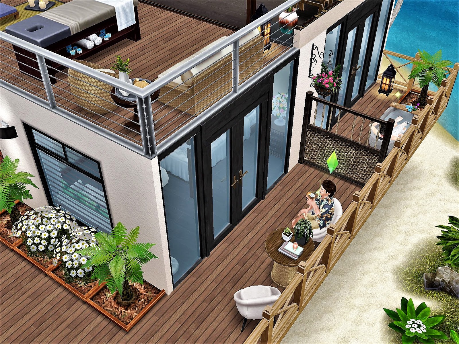 sim house design workshop: Sims Freeplay Island Villa ----- 浪漫海岛度假屋