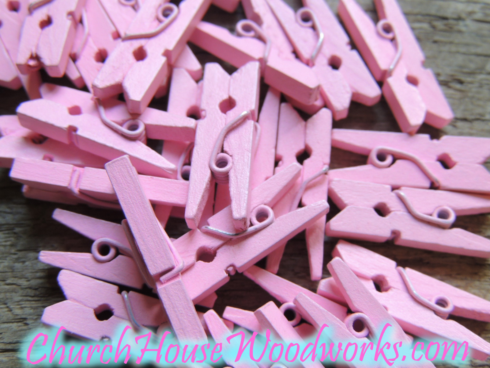 Mini Clothespins in Light Purple - 25 - 1 or 2.5 cm - Wooden