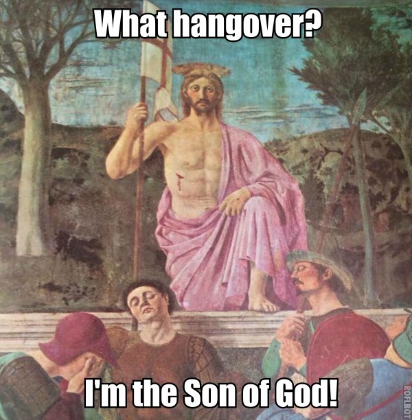 Funny Jesus Son of God Hangover Meme Picture