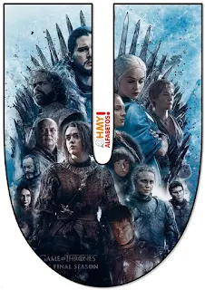 Abecedario con Personajes Temporada 8 de Juego de Tronos. Seasson 8 of GoT Characters Abc.