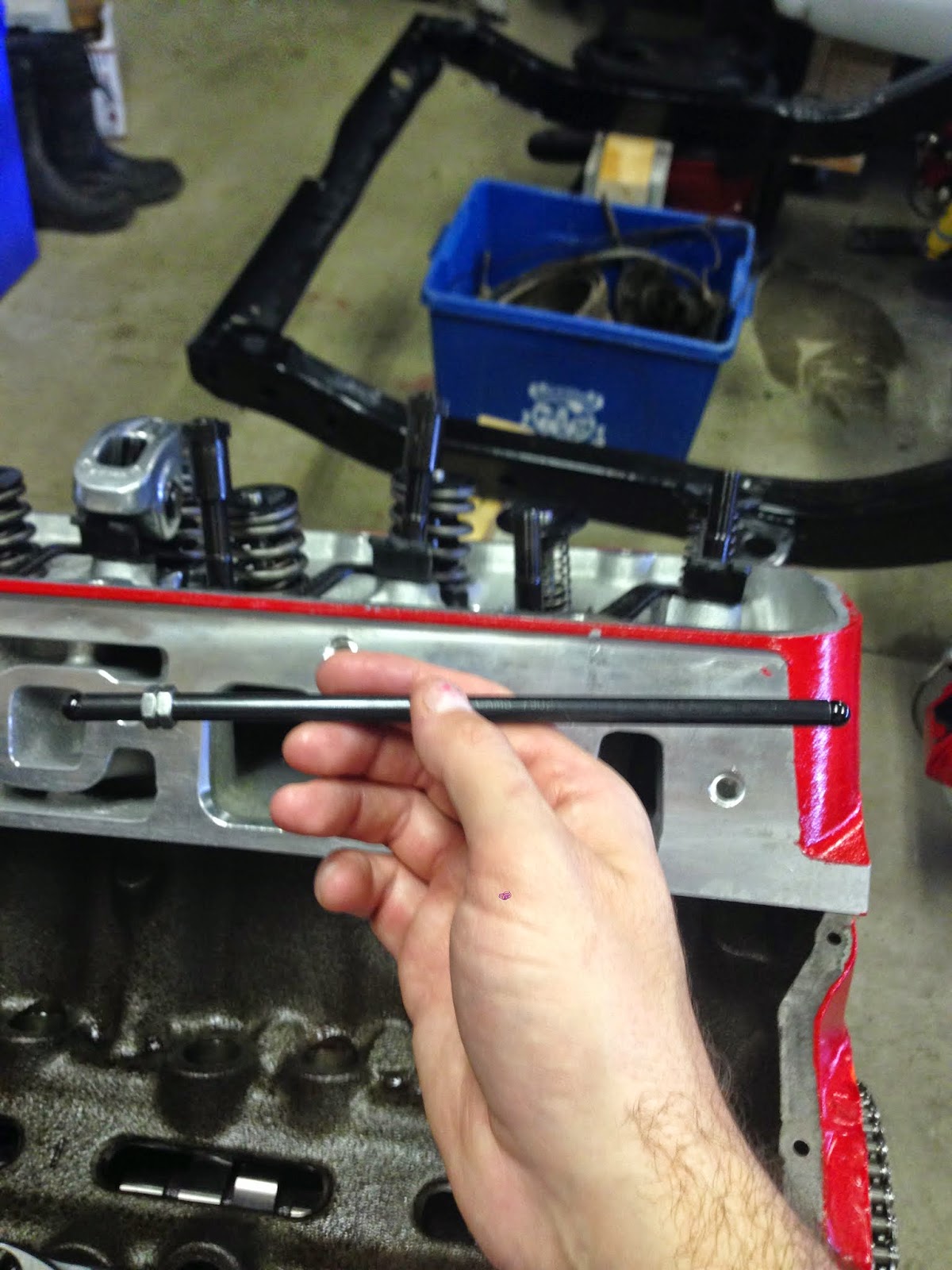 67 Malibu 454 Build Engine Build PreAssembly (pushrod length measurement)