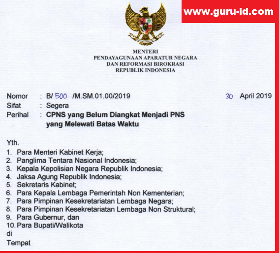 Pengangkatan Menjadi Pns Bagi Cpns Tahun 2017 Atau Tahun