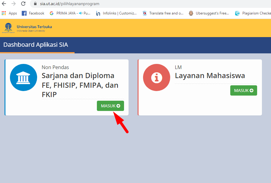 Cara Registrasi Ulang Pembelian Modul Mata Kuliah UT Online