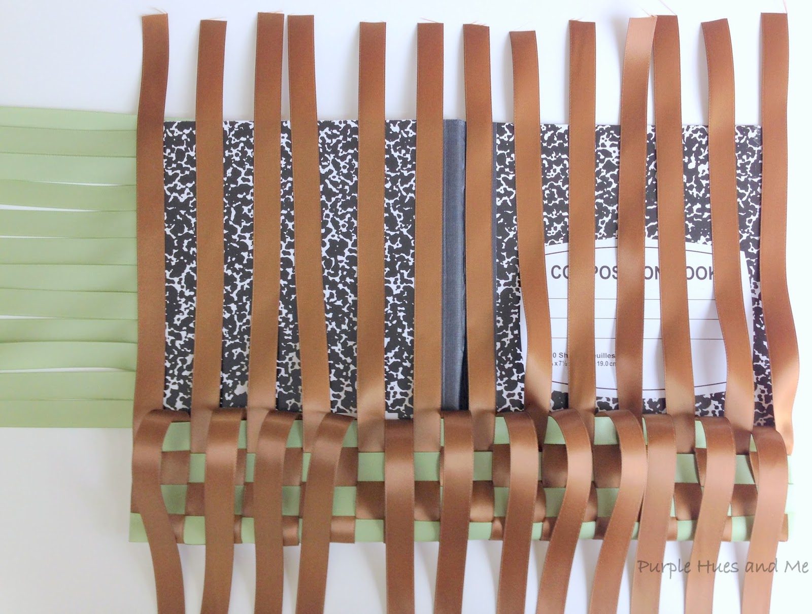 Purple Hues and Me: Woven Ribbon Journal Cover DIY