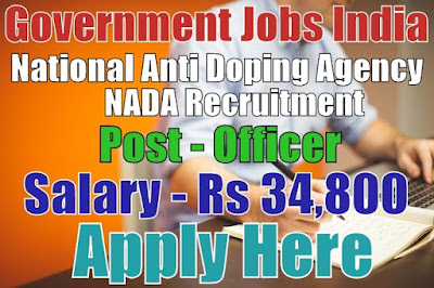 National Anti Doping Agency NADA Recruitment 2017