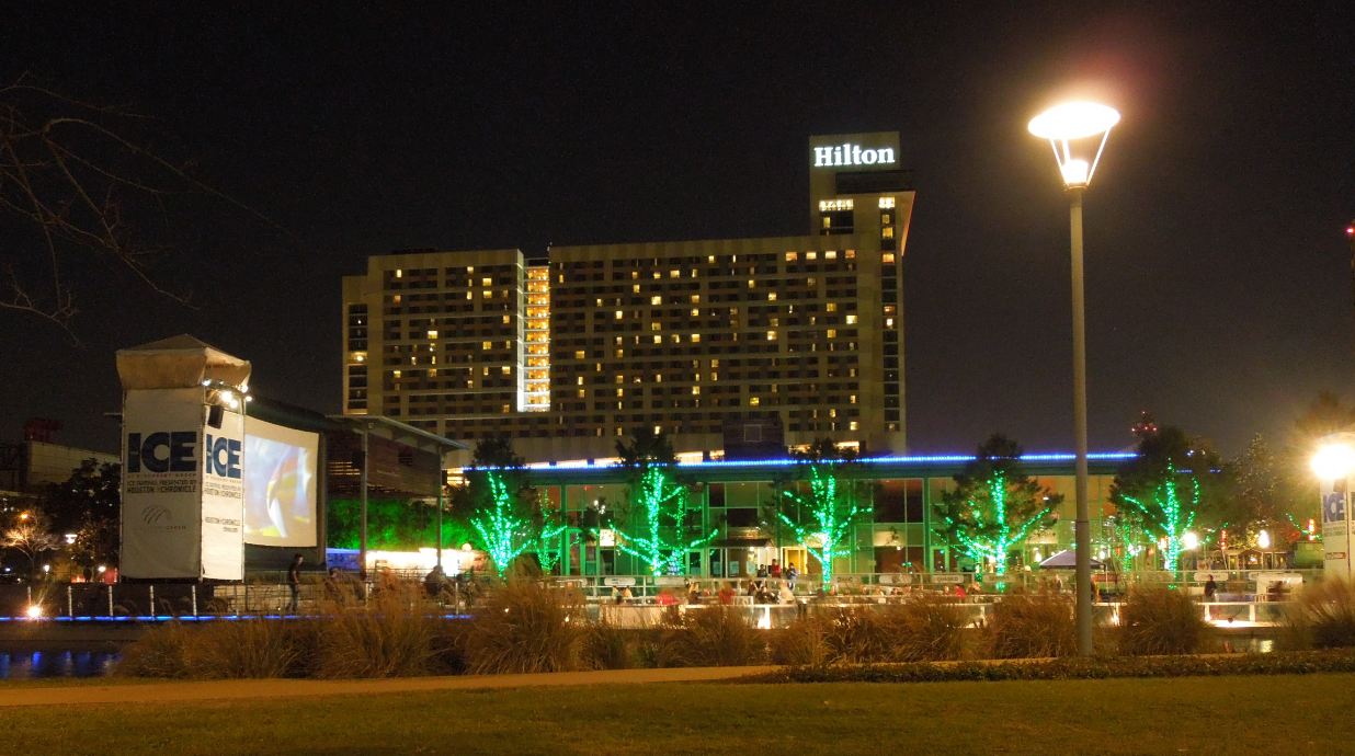 Houston in Pics ICE at Discovery Green Park (night shots)