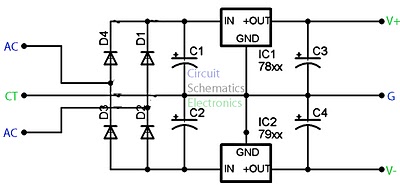 Power Supply with regulation - Electronic Circuit