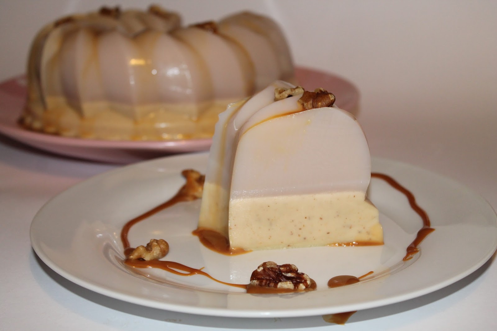 Imagenes, fantasia y color Gelatina de chocolate blanco y nuez