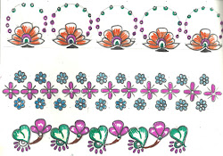 border designs saree painting cloth painted table simple sheet fabric bed placement craft