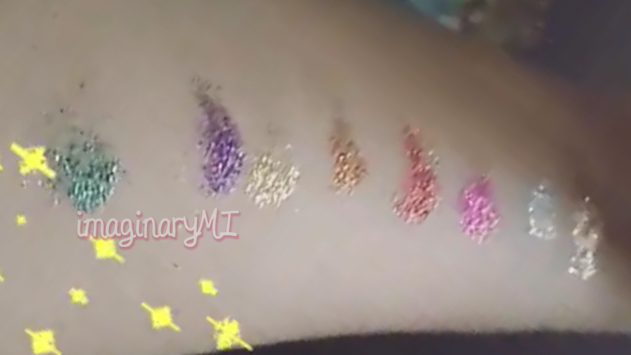 swatches focallure luxury glitter eyeshadow