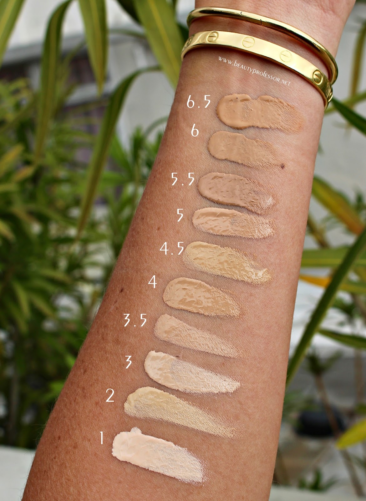 armani power fabric concealer swatches