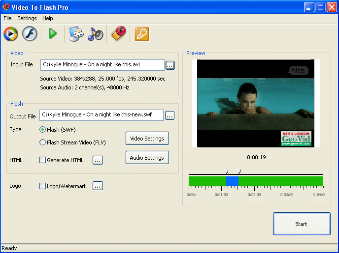 Video to Flash Converter PRO 6.5.14 free and freetotry software