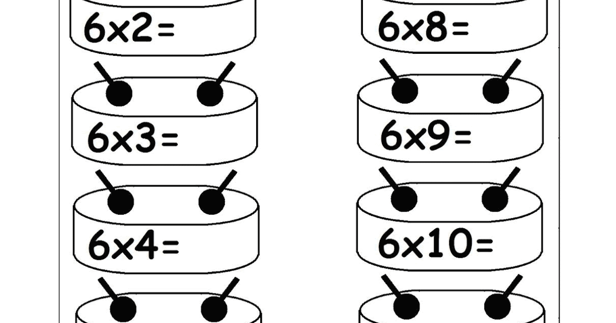 Kids Page: 6 Times Tables Worksheets | Maths Worksheets