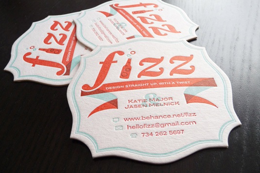 Fizz letterpress, printing, business card 