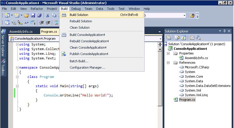 C# Tutorials: Anatomy of Console Application in C#