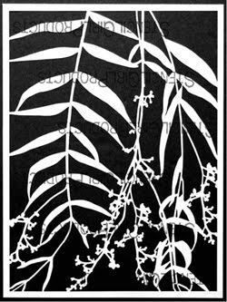 Longwood Florals Stencil 9" x 12"