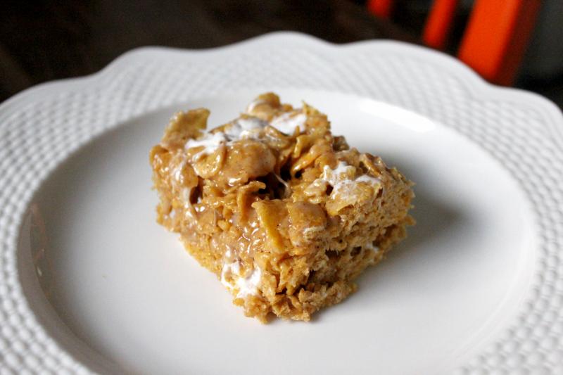 Peanut Butter Cornflake Marshmallow Bars Fresh from the...
