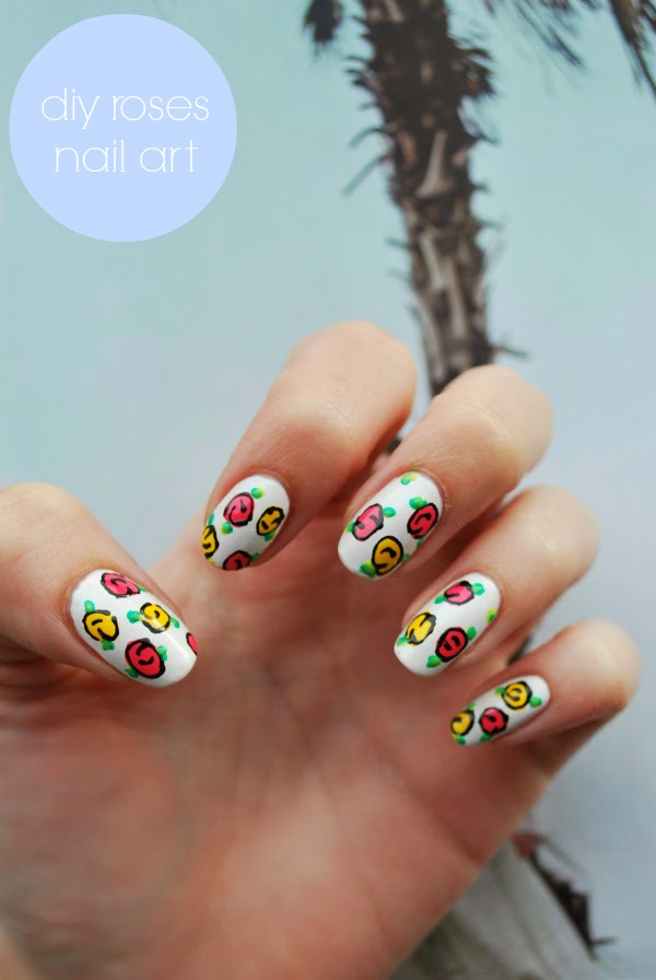 roses nail art tutorial — Caroline Burke Burkatron
