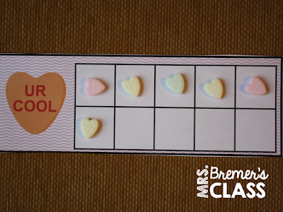 Lots of fun way to practice math skills during Valentine's Day! Students use conversation hearts to sort, tally, graph, add, compare numbers, count, and more! Packed with fun, hands on activities to build math skills in Kindergarten and First Grade. Common Core aligned. #kindergarten #kindergartenmath #1stgrade #valentinesday #centers #mathcenters #math #conversationhearts