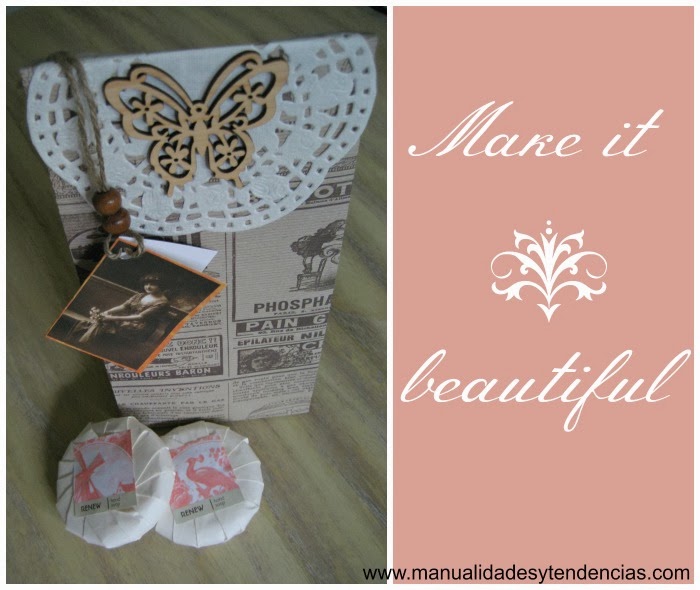 DIY envoltorio para regalo vintage / Vintage paper wrap / papier cadeau vintage