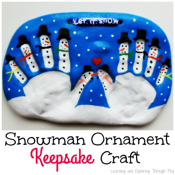 Salt Dough Snowman Keepsake for Kids to Make