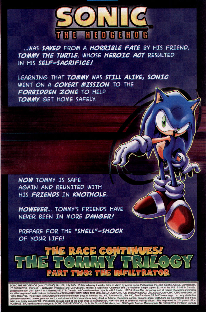 Read online Sonic The Hedgehog comic -  Issue #136 - 2
