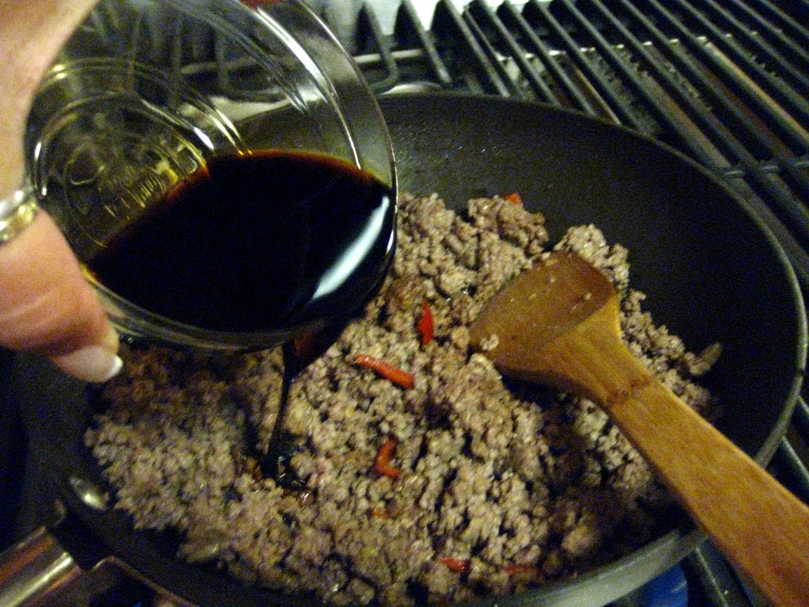 Dishing it up! Thai Beef with Chilies and Basil over Coconut Rice