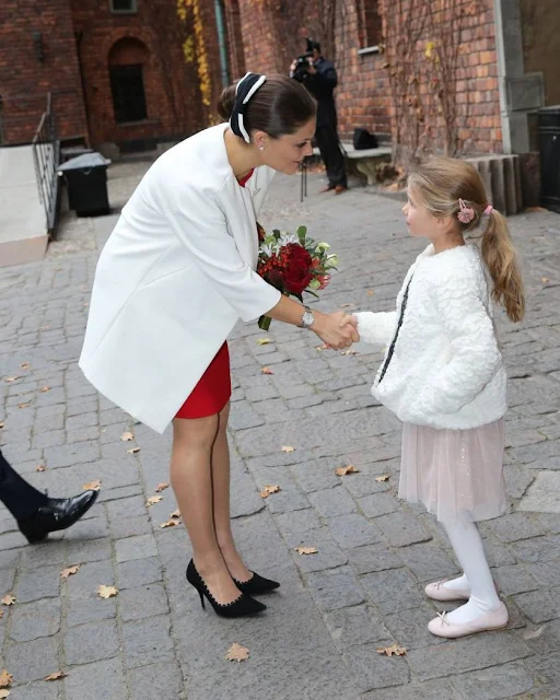 Crown Princess Victoria and Prince Daniel of Sweden attended a lunch held at the City Hall for Tunisian President Beji Caid Essebsi and wife Saida Caid Essebsi