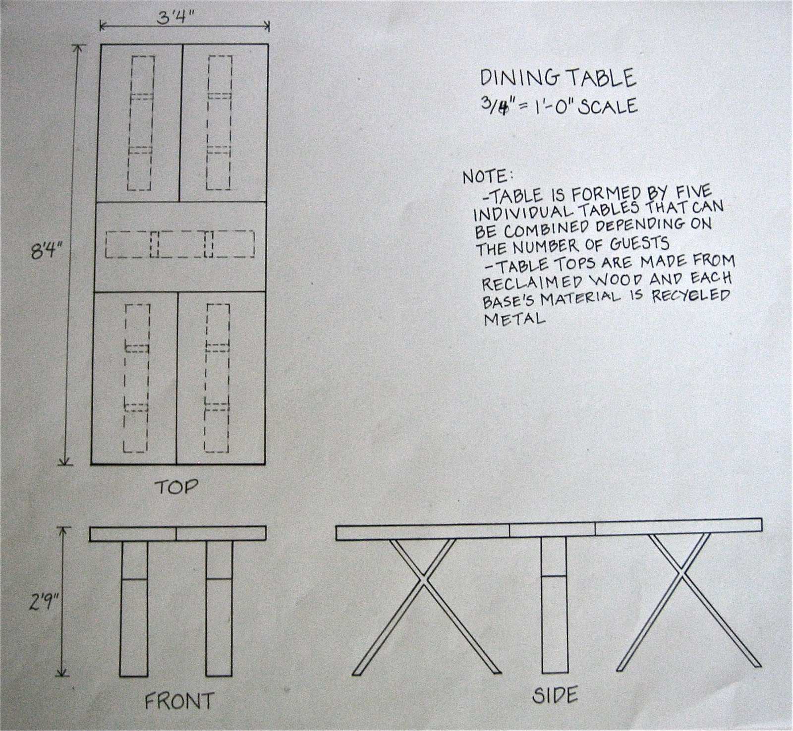 Custom Project Dining room table plans pdf