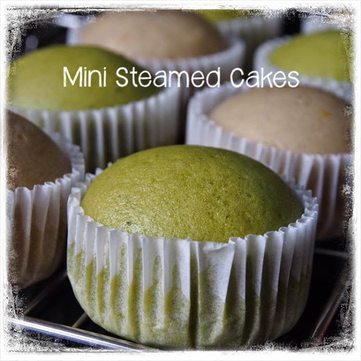 Mini steamed Green Tea cakes by Pris Wang