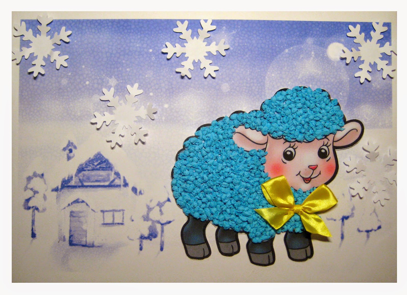 Поделка Овечка объемная