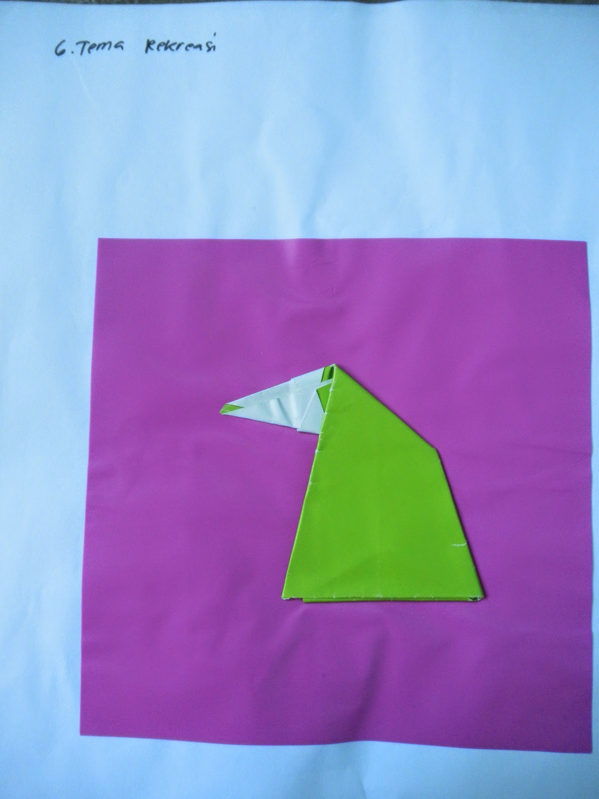Contoh origami (melipat kertas) untuk PAUD berdasarkan 