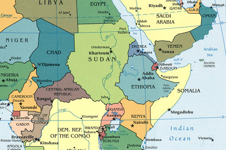 Central Africa Map Pictures