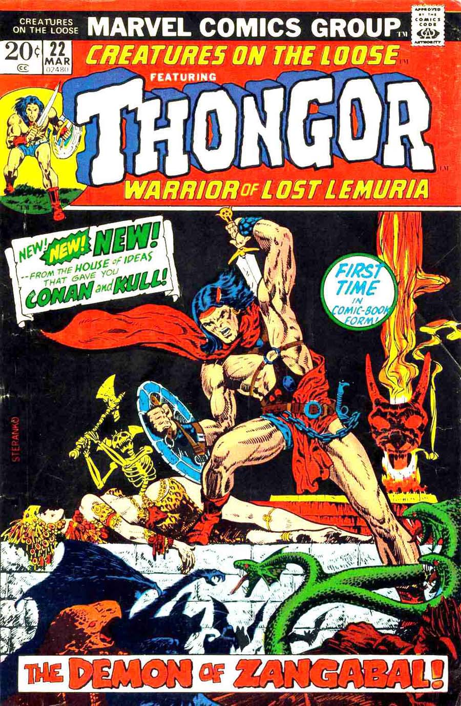 Creatures On The Loose v1 #22 marvel 1970s bronze age comic book cover art by Jim Steranko Creatures On The Loose v1 #22 marvel 1970s bronze age comic book cover art by Jim Steranko