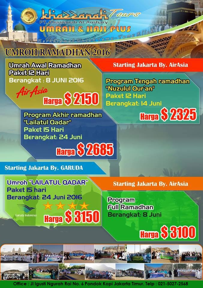 Paket umroh 2016 Khazzanah Tour