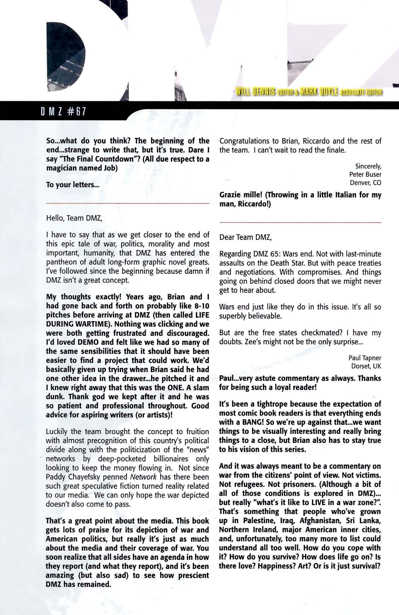 Read online DMZ (2006) comic -  Issue #67 - 21