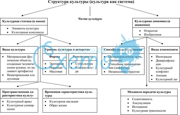 Составьте схему используя приведенные понятия культура