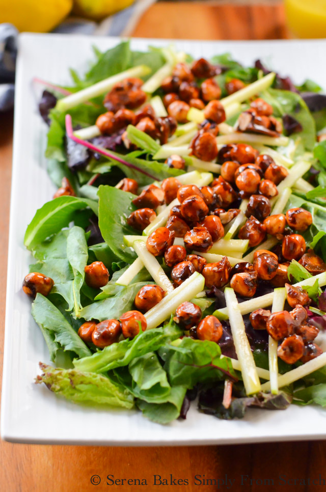 Apple Salad with Candied Hazelnuts and Lemon Vinaigrette