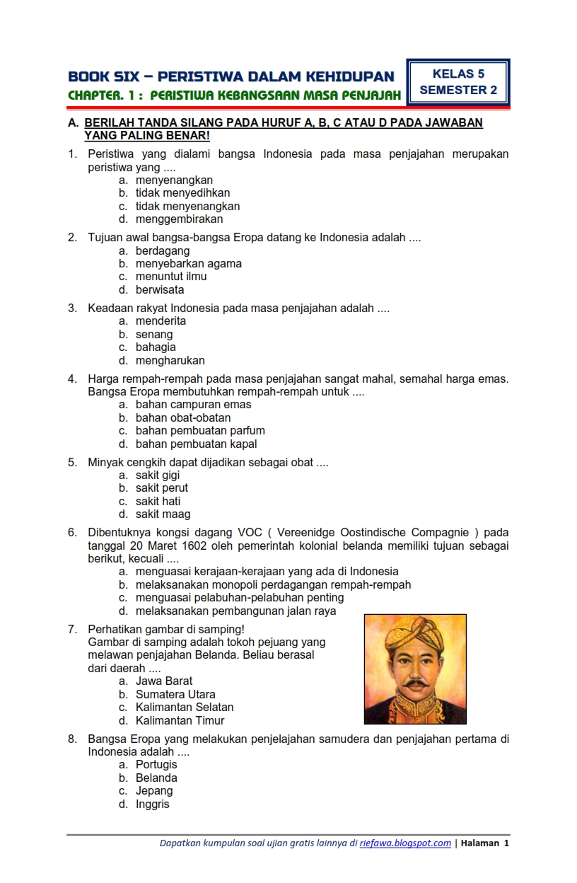 Contoh Naskan Soal Tema 1 Sub Tema 4 Kelas 3