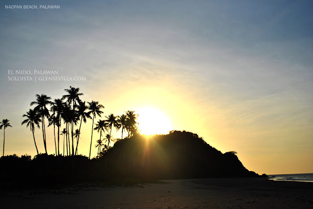 Nacpan Beach El Nido Palawan, Sunset